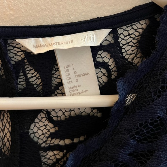 H&M Mama/Maternity Navy Blue Lace Dress - Picture 2 of 4